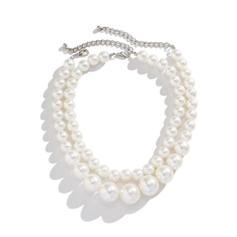 Simplicity Large Pearl Collarbone Chain Temperament Necklace Ebay