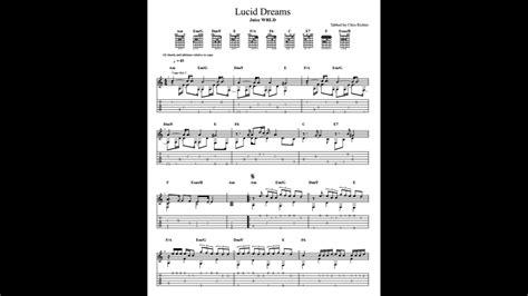 Juice Wrld Lucid Dreams With Tablature Sheet Music For Solo