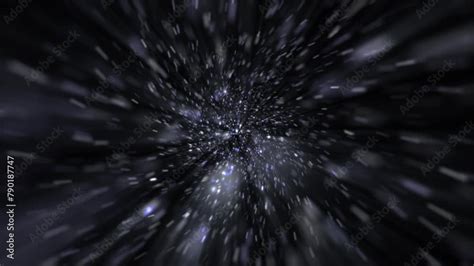 Cosmic Interstellar Hyperspace Motion Background Animation Flying At