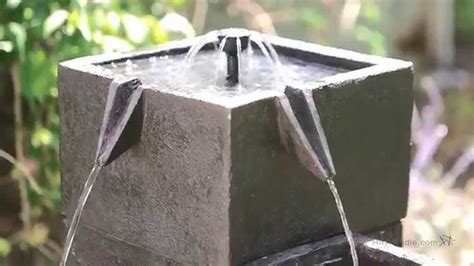 Smart Solar Square Solar Garden Fountain Product Review Video Youtube