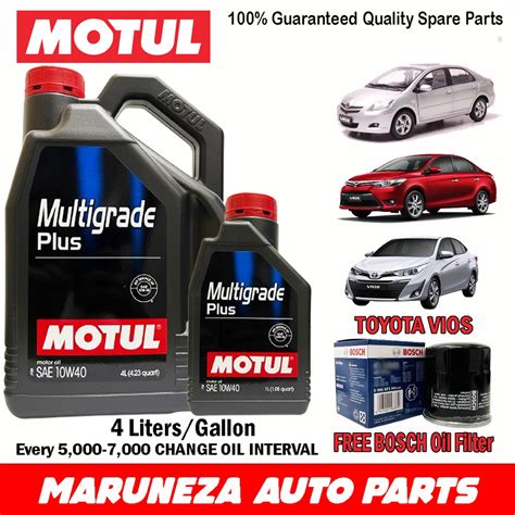 Motul Multigrade W Vios Package Free Bosch Oil Filter Liters