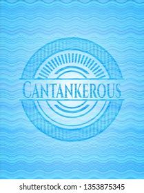 Cantankerous Water Wave Representation Emblem Background Stock Vector