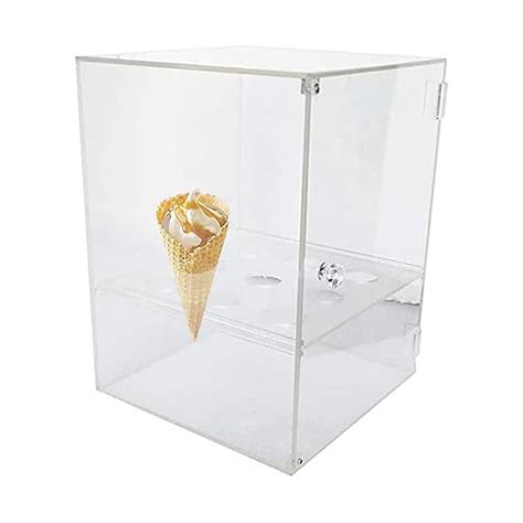 Kitchen Supply Ice Cream Cone Cabinet Holes Clear Acrylic Waffle Cone