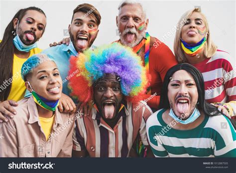 Multiracial People Having Fun Gay Pride Stock Photo Shutterstock