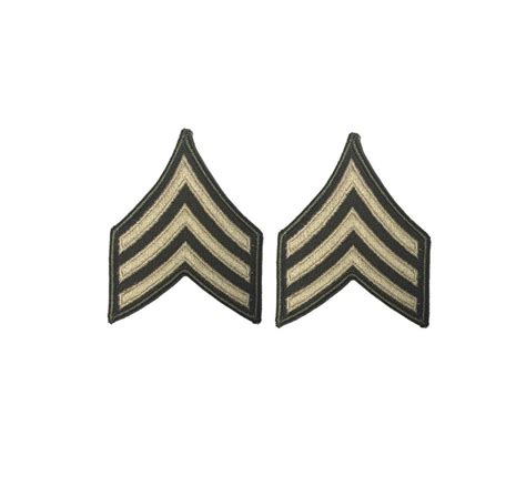 Us Army Agsu E5 Sergeant Chevron Sew On Rank Male Sta Brite