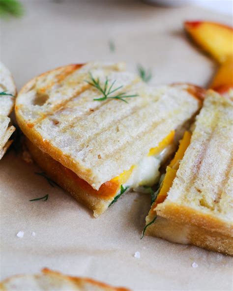 Peach And Brie Grilled Cheese Sandwich The Banana Diaries