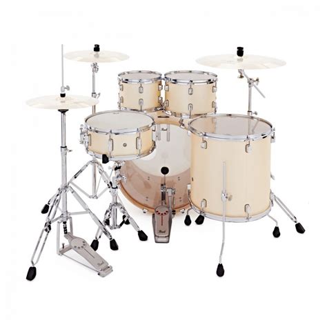 Pearl Decade Maple Pro Drum Kit W Sabian Xsrs Satin Gold Meringue