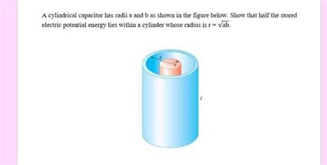 Solved A Cylindrical Capacitor Has Radii A And B As Shown In Chegg