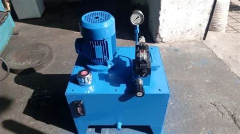 Blue 220 V Mild Steel Mini Hydraulic Power Pack For Industrial Use