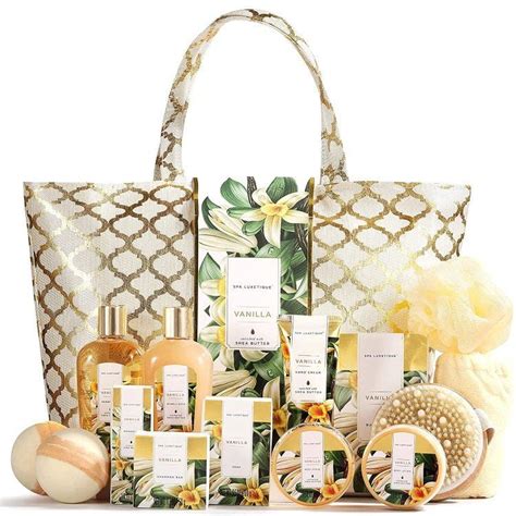 Spa Gift Basket for Women, Luxury 15 Pcs Vanilla Bath Gift Baskets ...