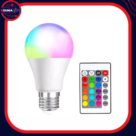 Jual Lampu Bohlam Led Smart Rgb Remote Control Warna Warni W Sni