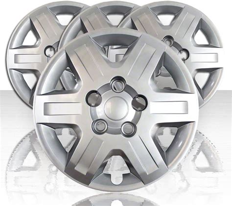 Amazon Upgrade Your Auto Set Of Four Silver Hubcap Wheel