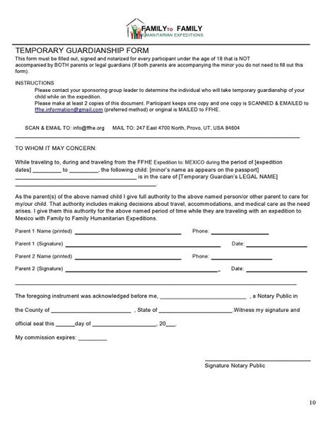 30 Free Guardianship Forms Templates Printable Samples