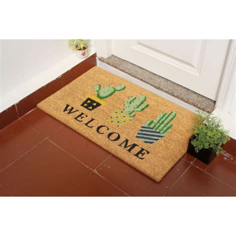 Multi Machine Tufted Welcome Topiary Doormat 18 X 30 18 X 30