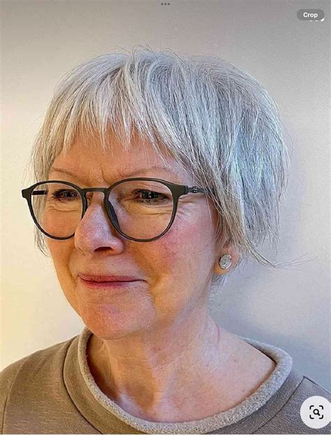 Silver highlights will trend in short haircuts for women over 70 15