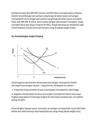 Pem Pasar Persaingan Monopolistik Kelompok Docx