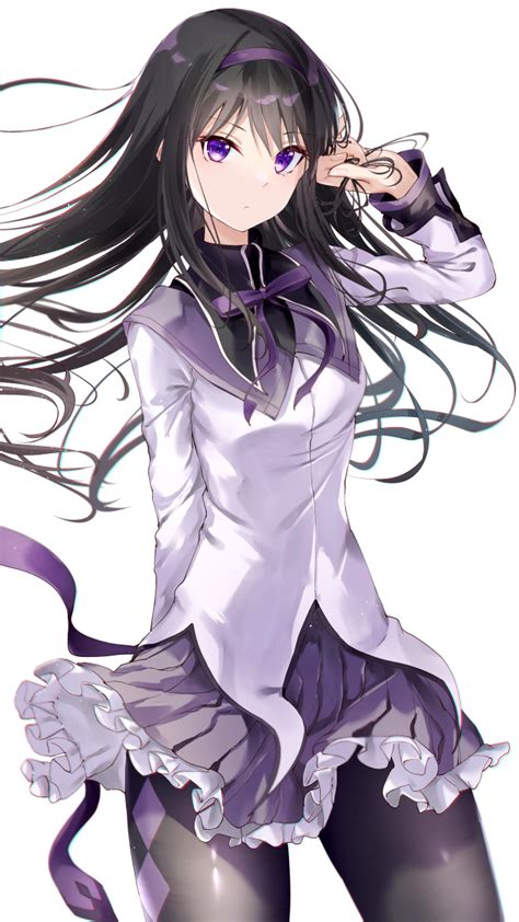 Safebooru 1girl Akemi Homura Black Hair Hairband Highres Long Hair Magia Record Mahou Shoujo