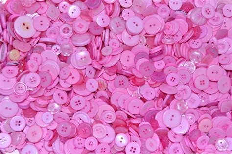 Pack Of G Pink Buttons Mixed Sizes For Sewing And Crafting Mm