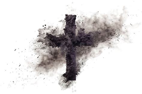 Cross Made of Ashes, Ash Wednesday, Lent Season Vintage Abstract Background Cross Made Up of Ash ...