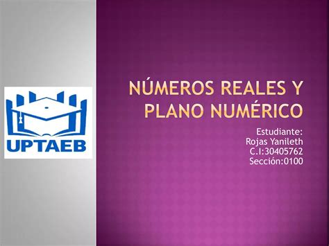 Numeros Reales Y Plano Numerico Ppt