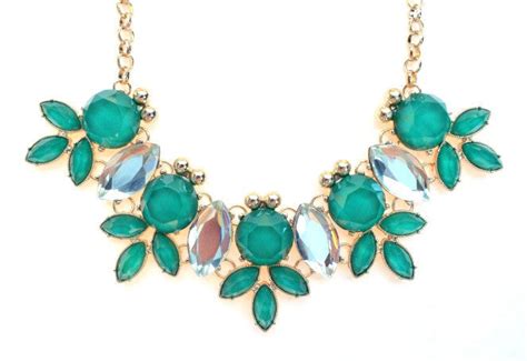 Crystal Statement Necklace Emerald Kay K Couture