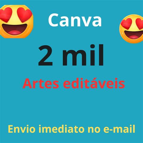 Pack 2 Mil Artes Editáveis Canva Elo7 Produtos Especiais