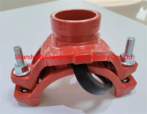 Ductile Iron Grooved Fitting Mech Tee FM UL And CE For Fire Fighting