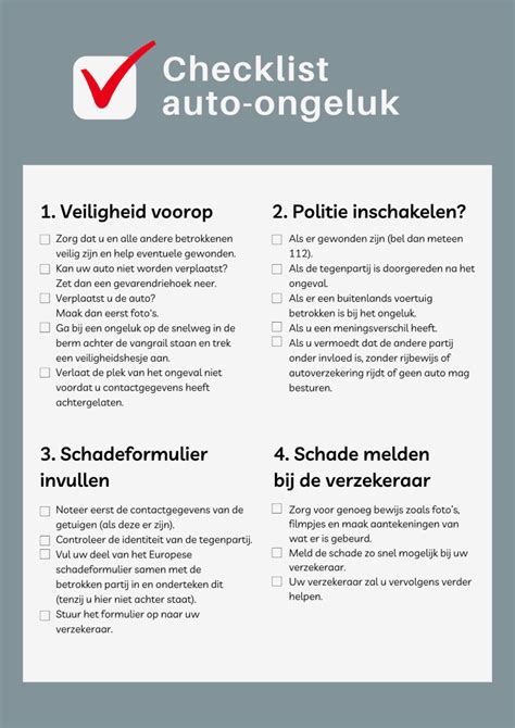 Checklist Wat Te Doen Na Een Auto Ongeluk