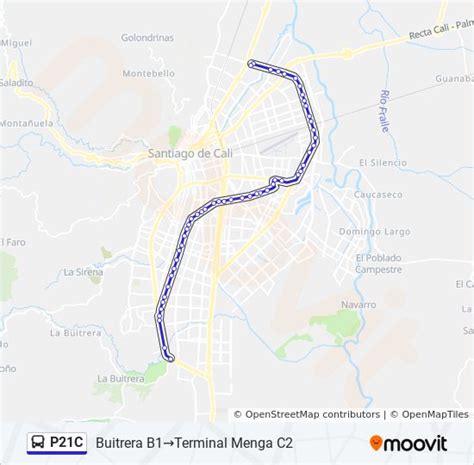 Ruta P21c Horarios Paradas Y Mapas Buitrera B1Terminal Menga C2