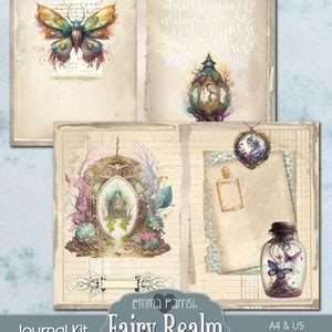 Fairy Junk Journal Kit Printable Fairy Fantasy Fairies Digital