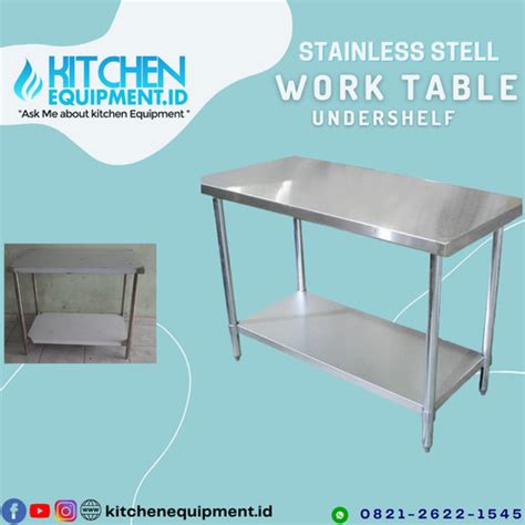 Jual Stainless Steel Worktable W Undershelf X X Mm Meja Dapur