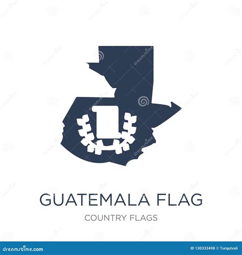 Icono De La Bandera De Guatemala Ilustración del Vector Ilustración