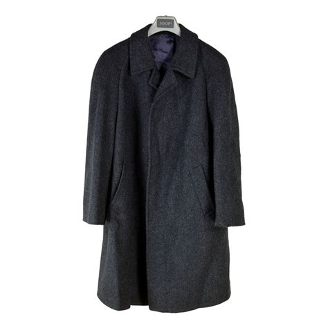 Crombie Aberdeen Scotland Blue Men S Coat Size 42S 44S Wool Tweed