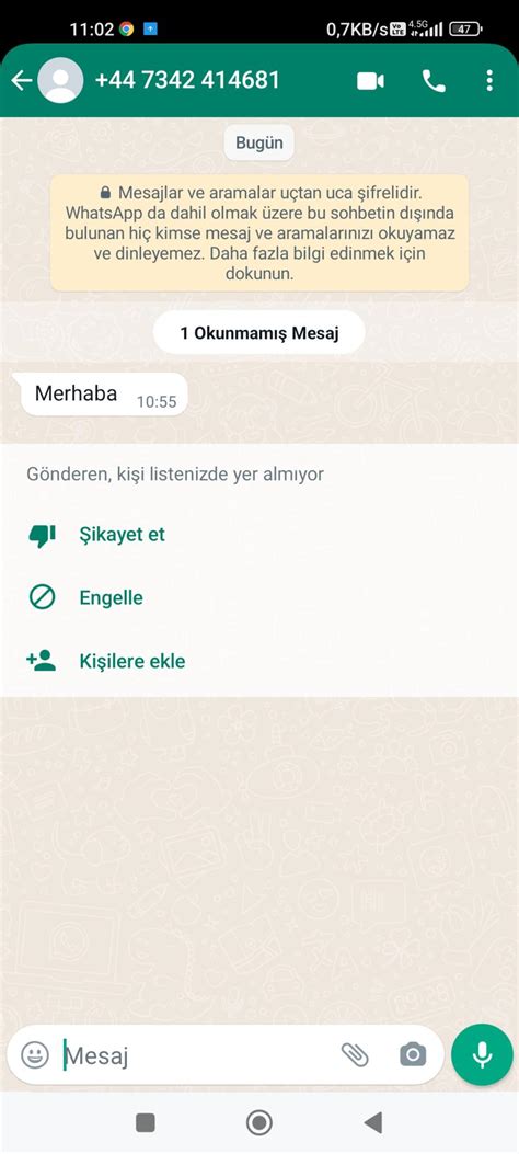 Whatsapp Le Ba Layan Bilinmeyen Yabanc Numara Ikayetvar