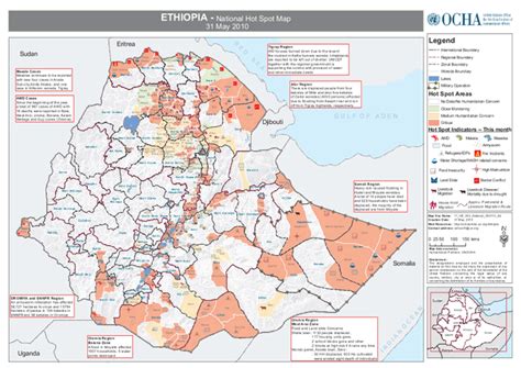 Ethiopia: National Hot Spot Map - 31 May 2010 | OCHA