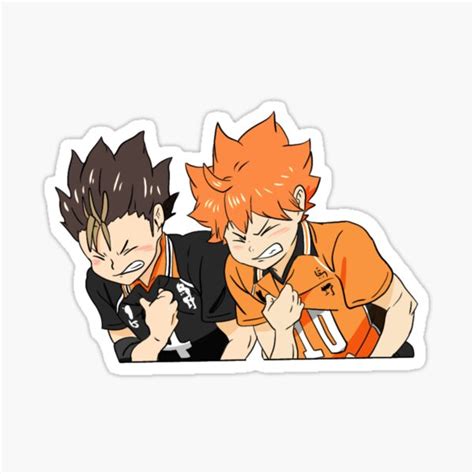 Haikyuu Hinata And Nishinoya Sticker For Sale By Lilweebdesigner