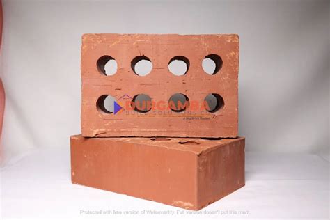 Facing Brick Perforated Exposed Clay Brick 9x6x3 With 8 Holes Of 35mm