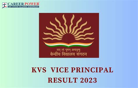 KVS Vice Principal Result 2023 Out Merit List And Result PDF Link