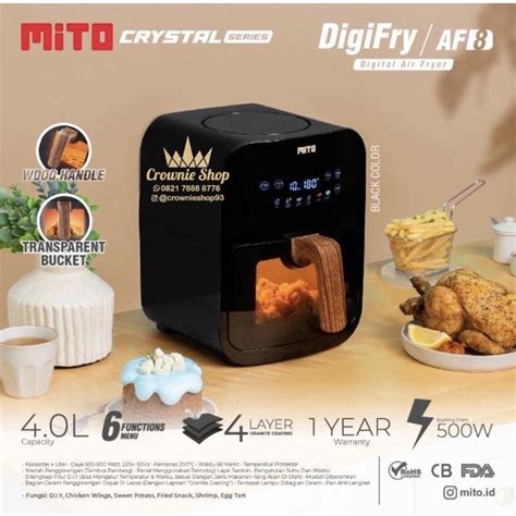 Jual Mito Digifry Af Crystal Series L Airfryer Cube Af Air