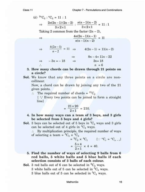 Ncert Solutions For Class 11 Maths Chapter 7 Permutations And