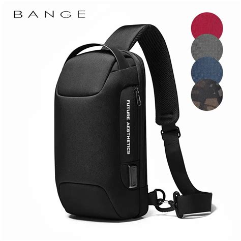 Bange Men S Waterproof Usb Oxford Crossbody Bag Anti Theft Shoulder