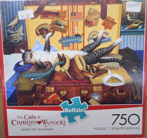 Buffalo Games Charles Wysocki Cats, Mabel The Stowaway - 750pc Jigsaw ...