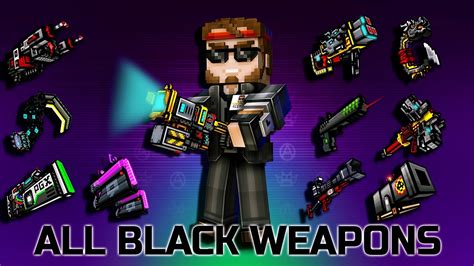 Pixel Gun 3D Using All 65 LvL Black Weapons Challenge YouTube