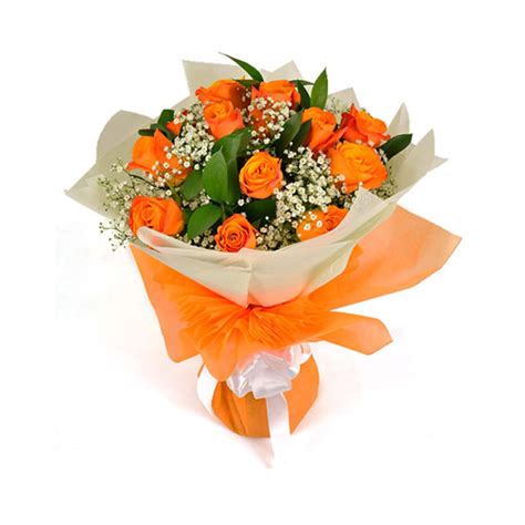 Orange Roses Bouquet - Petal Box