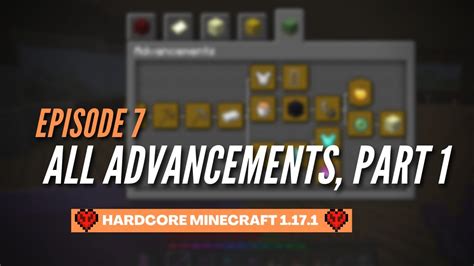 Advancements Hardcore Minecraft Season Episode Youtube