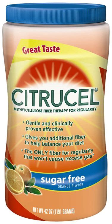 Citrucel® Sugar Free Orange Flavor Methylcellulose Fiber Therapy For