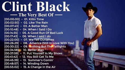 Clint Black Songs With Lyrics 2020 HQ - Best Of Clint Black - Classic ...