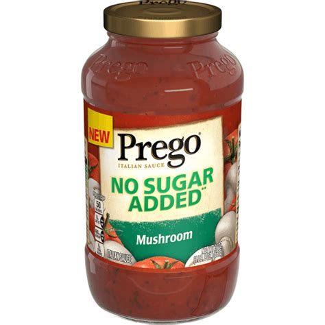 Prego No Sugar Added Pasta Sauce Traditional Italian Tomato Sauce With Mushrooms 24 Ounce Jar