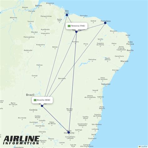 Distância De Brasília A Teresina - Airlines with flights from Brasilia to Teresina (BSB to THE) | Airline ...