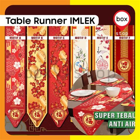 Jual Table Runner Taplak Meja Imlek Chinese New Year Shopee Indonesia